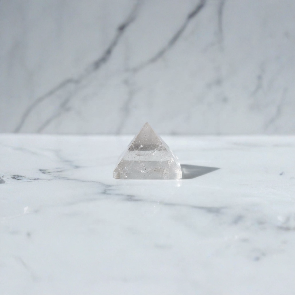 Clear Quartz Pyramid Clear Quartz Pyramid With Visible Natural-Looking Inclusions